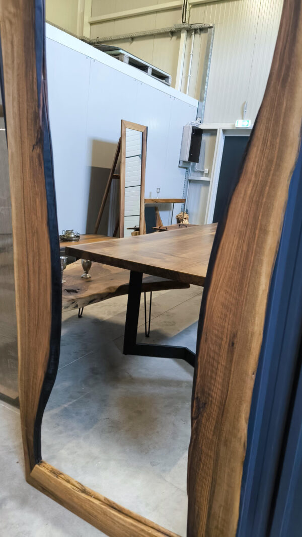 "Diet Friendly" Mirror – Live Edge Walnut Frame from a Single Tree - Image 2