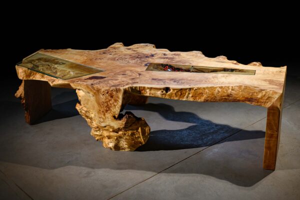 Burr Poplar Live Edge Cofee Table ''CANDYBURR''