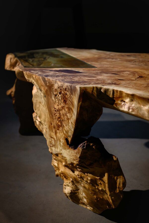 Burr Poplar Live Edge Cofee Table ''CANDYBURR'' - Image 4