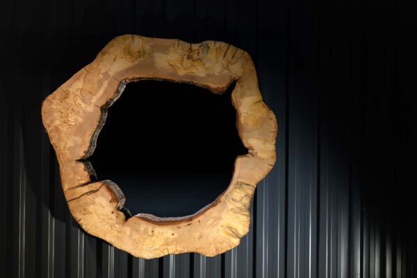 Wooden cookie frame mirror ''Forest Eye"