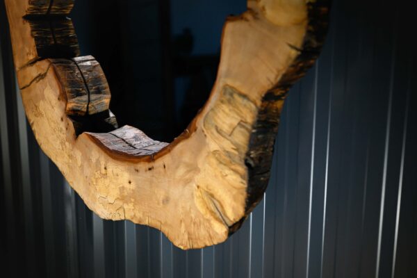 Wooden cookie frame mirror ''Forest Eye" - Image 4