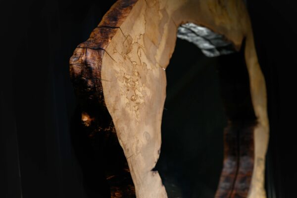 Wooden cookie frame mirror ''Forest Eye" - Image 2