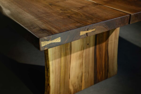 Book matched walnut table ''Dialogue" - Image 3