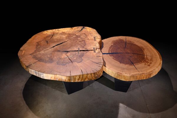 Live edge nesting coffee tables '' Dual Bloom'' - Image 3