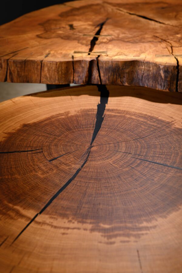 Live edge nesting coffee tables '' Dual Bloom'' - Image 6