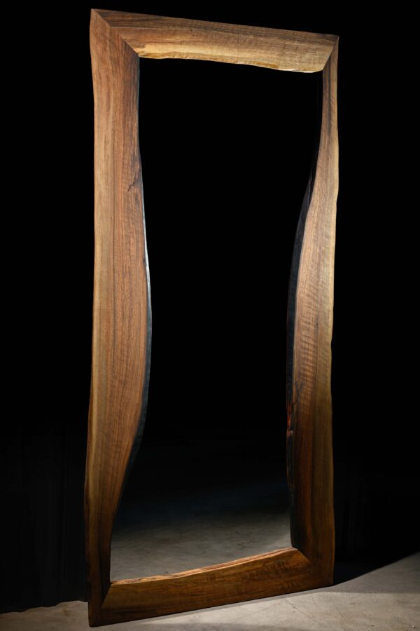 Live edge walnut frame mirror ''Diet Friendly"