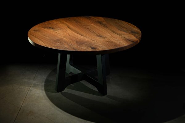 Walnut Round Table ''Flowline''